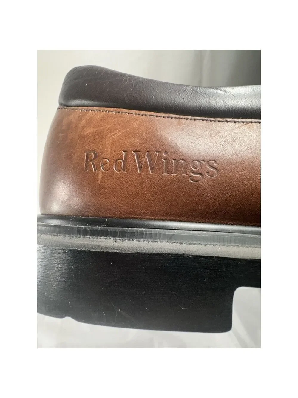 Red Wing Shoes Oxford Safety Toe Leather Mens 9B Work Shoes Brown
